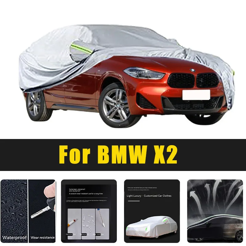 

Full Car Covers Outdoor Sun UV Protection Dust Rain Snow Oxford cover Protective For BMW X2 Accessories