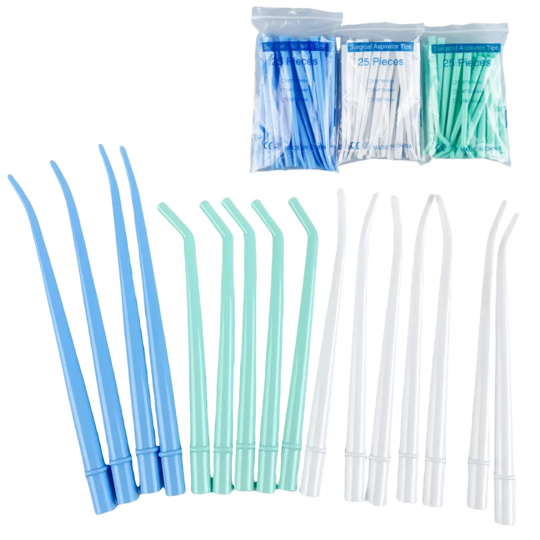 25pcs Disposable Dental Saliva Ejector Dental Suction Tips Tube Oral Evacuation Straw for Dentistry Dental Evacuation Tool