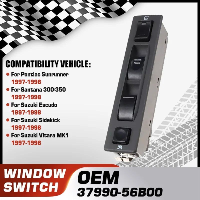

For Pontiac Sunrunner Santana 300/350 Suzuki Escudo Suzuki Sidekick Suzuki Vitara MK1 1997-1998 Power Window Door Lock Switch