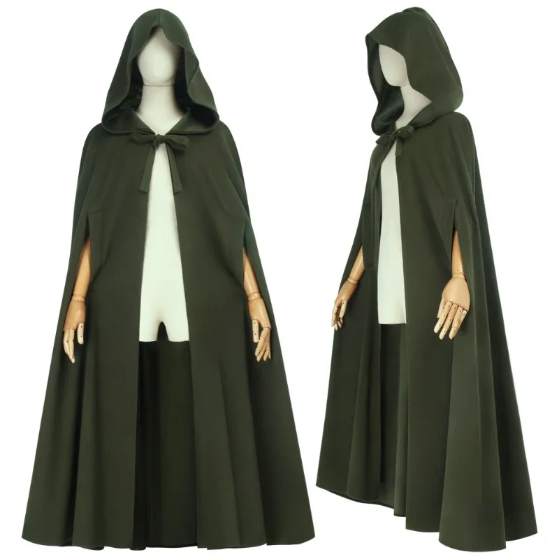 

Medieval Men Renaissance Warrio Cape Carnival Halloween Renaissance Party Unisex Robe Party Cosplay Priest Hooded Cloak