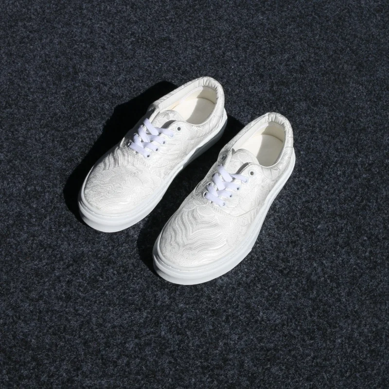 White Sneakers for Summer, Large Size Men's Fashion Casual Shoes, Breathable Trendy Casual Shoes, Versatile Sneakers for Men
