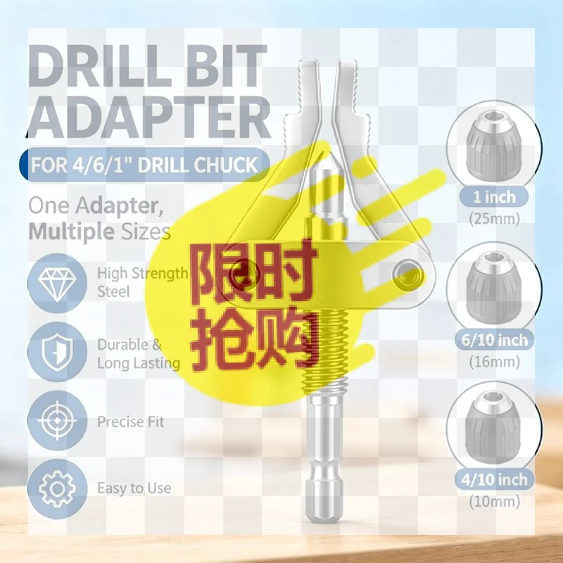 Universal Broken Pipe Extractor Broken Thread Puller Hex Shank Drill Powered Remover Tool for PPR PVC MPP Faucet Pipe Repair Ki