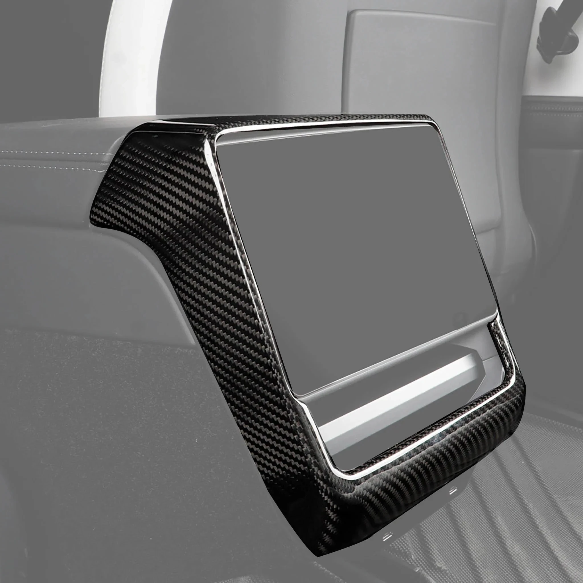 Carbon Fiber Rear Ac Vent Cover for Tesla Model 3 Highland 2024 New Y Juniper 2025 Rear Entertainment Screen Frame Accessories