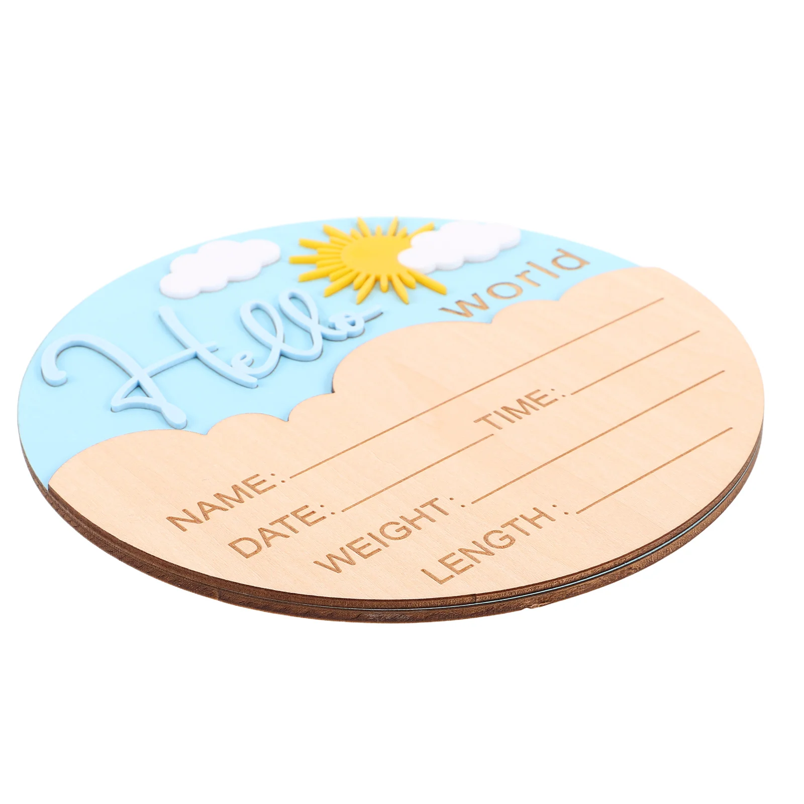 

1pcs Newborn Memorial Cards Durable Wood Photo Props Signs Versatile Design Safe Finish Gender Neutral Name Plaques Wooden Boys