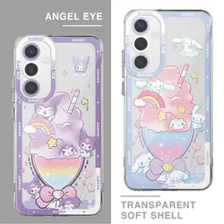 Simpatica custodia per telefono Kuromi Cinnamoroll per Samsung Galaxy A31 A72 A52 5G A12 A50 A32 A51 4G A21s A71 A22 Cover morbida trasparente