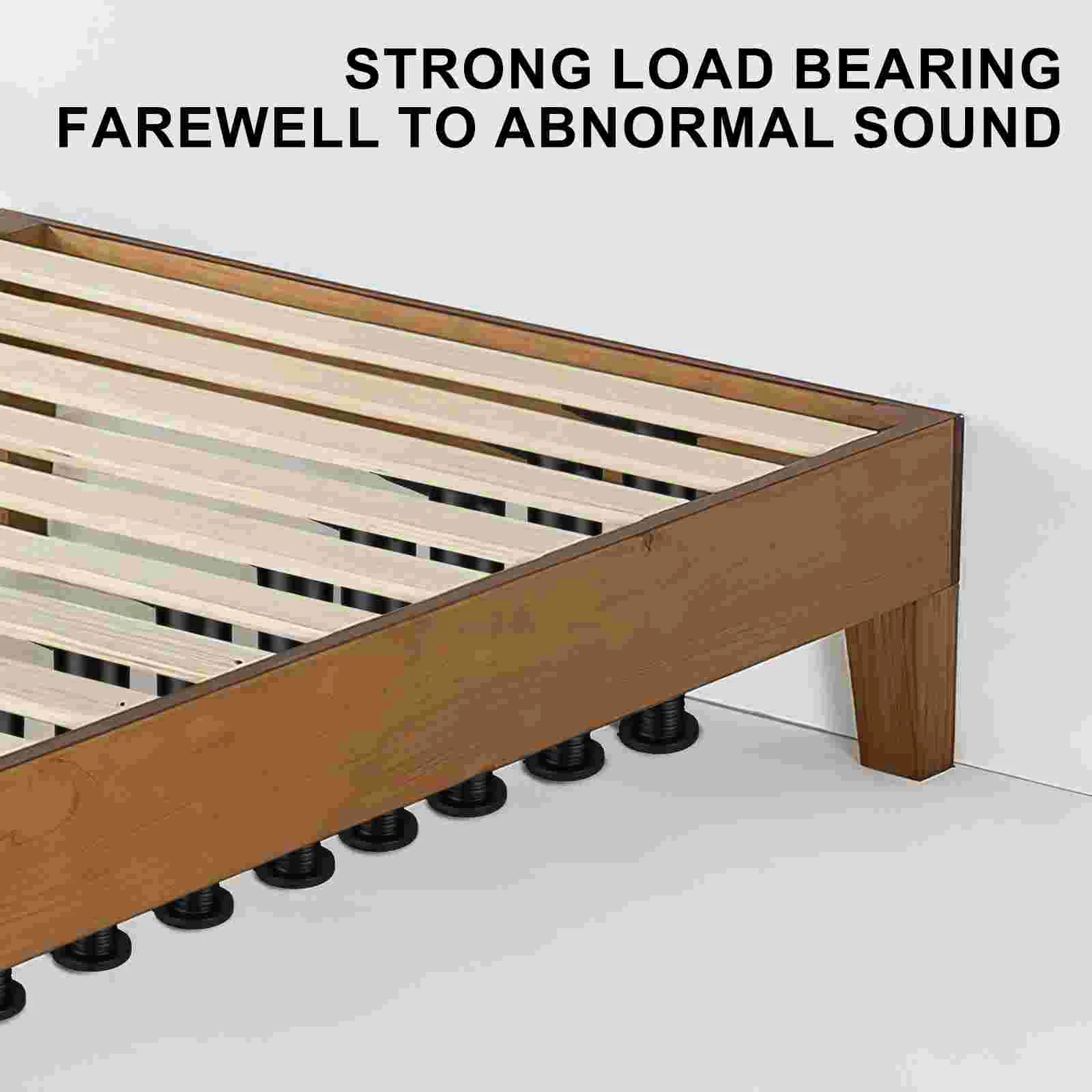 2 Pcs Bed Support Frame Furniture Legs Adjustable Replacement for Risers Metal Plastic Steel Reinforcement Kit