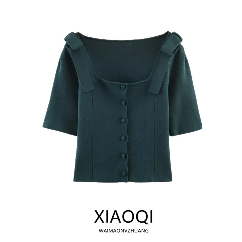 

Winter 2025 Women's Knitted ort Sve Coat Square Collar oulder Bow Tie Outerwear Commute Sle Other Fabric ort Lengt...