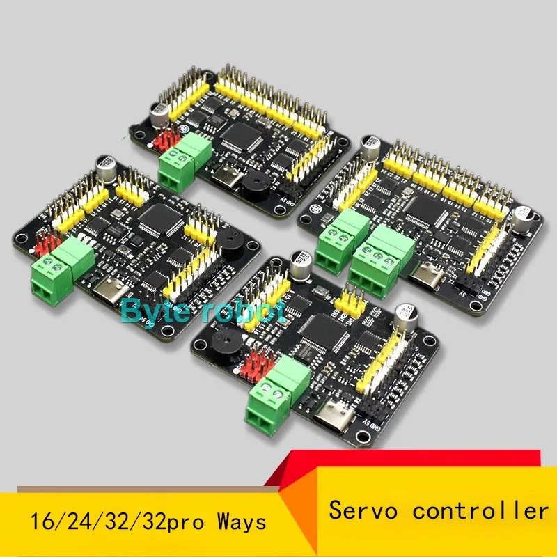 

16/24/32/32Pro Ways Servo Control Board Robot Control Board Servo Motor Controller PS-2 Wireless Control USB/UART Connection Mod