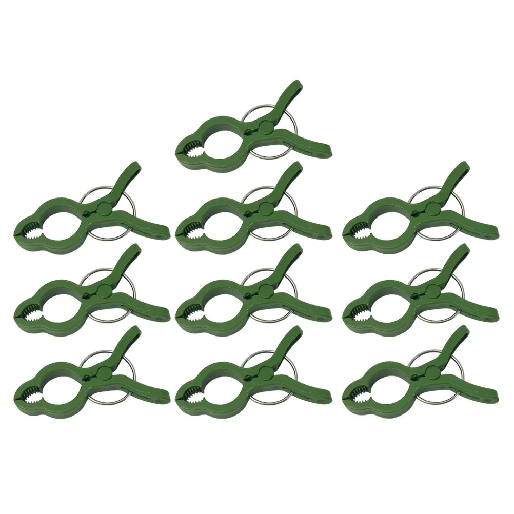 

10 Pcs Green Plastic Orchid Clips Plant Fixing Clamps Supporting Stems Gardening Accessories Durable Practical Easy Compact Fits