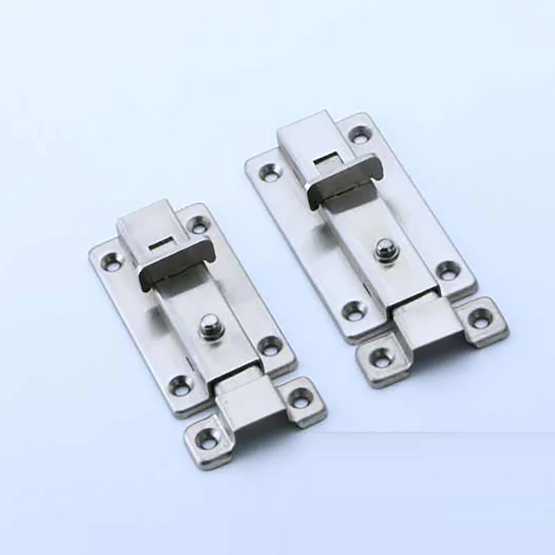 1PCS Stainless Steel Bolt Door Latch Automatic Spring Door Latch Bathroom Anti-theft Door Latch Automatic Spring Square Pin