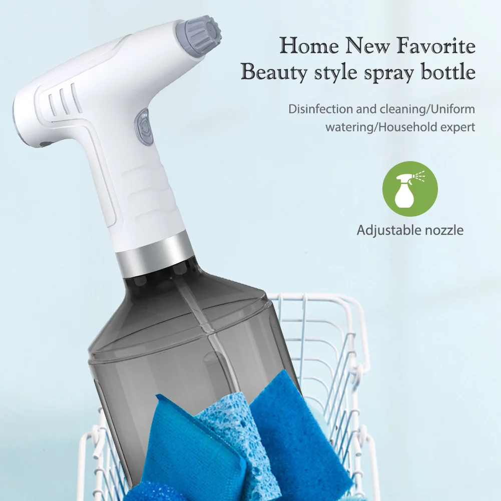 900ml Water Spray Gun USB Rechargeable Automatic Watering Fogger 1200mah Battery 360 Degree Rotating Nozzle for Garden Park