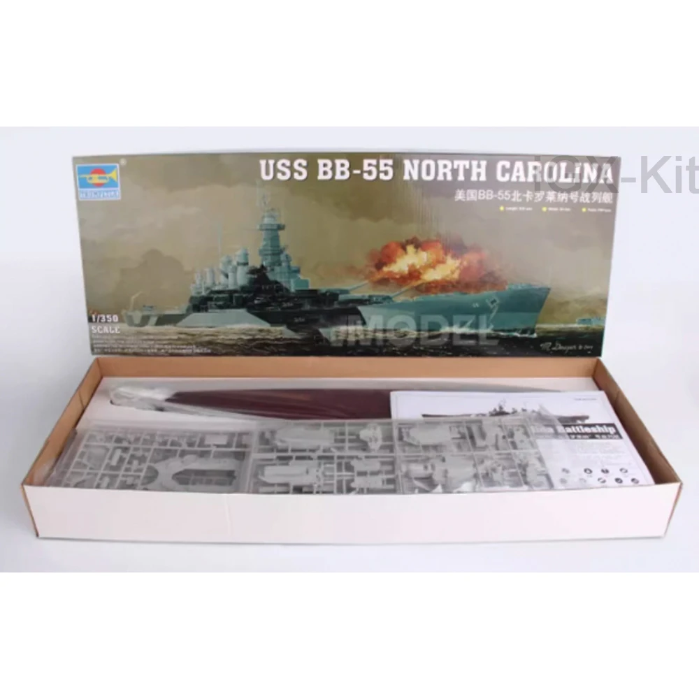 عازف البوق 05303 1:350 مقياس يو اس اس اس نورث كارولينا BB-55 BB55 سفينة حربية تجميع البلاستيك نموذج بناء عدة #1