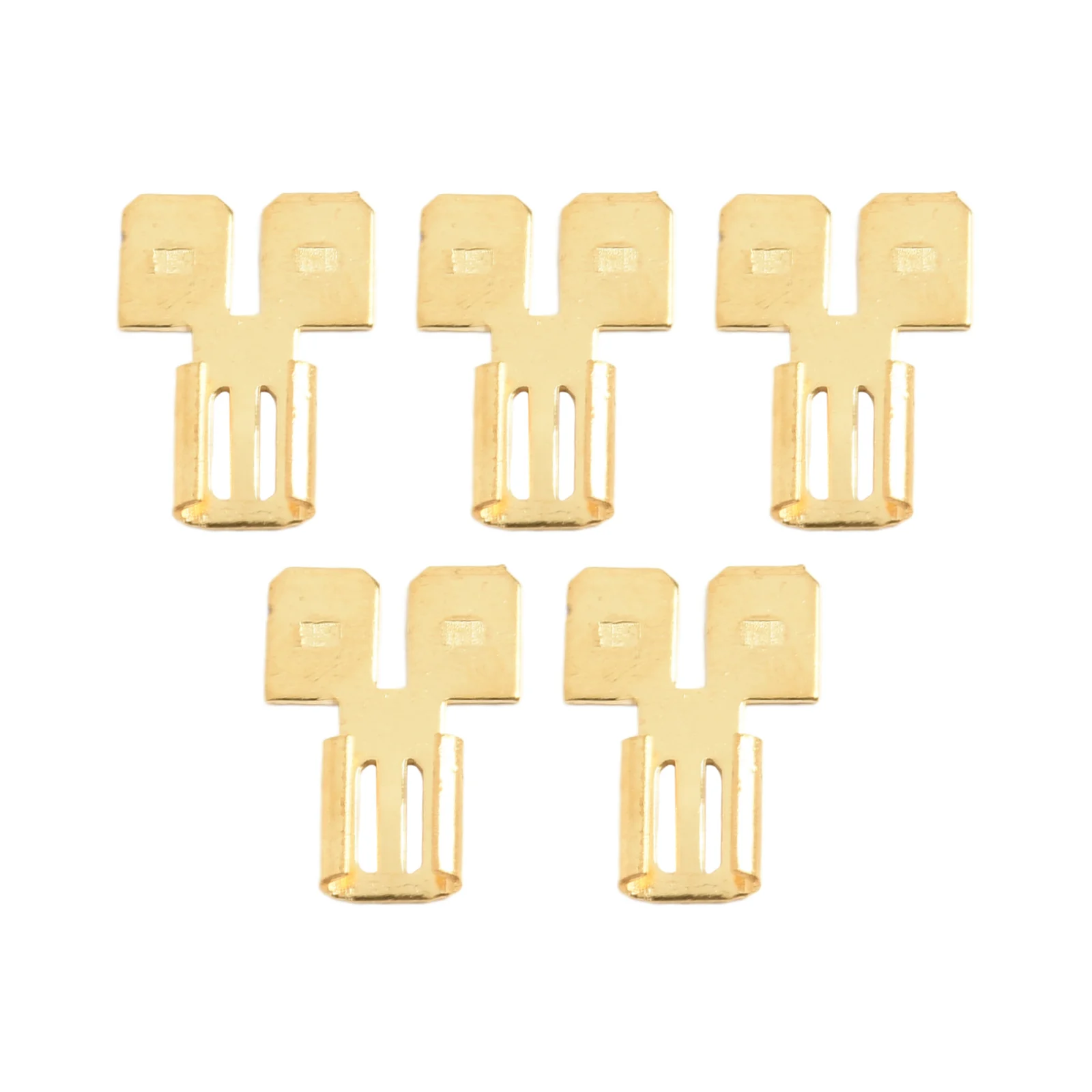 Double Spade Connector 2 Way Wire Terminals DIY Projects 0.23 Inch 6mm Female Tabs Premium Brass Material Secure Fit