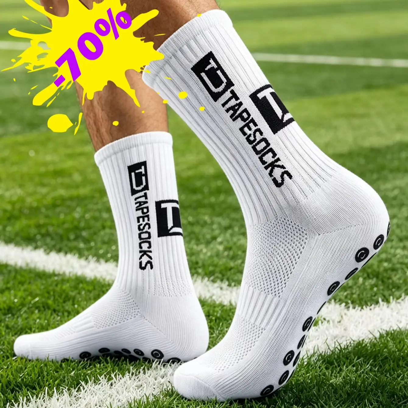 AliExpress NONE 1 Pair Non Slip Soccer Socks Men Non Skid Grip Football Basketball Sport Cycling Socks