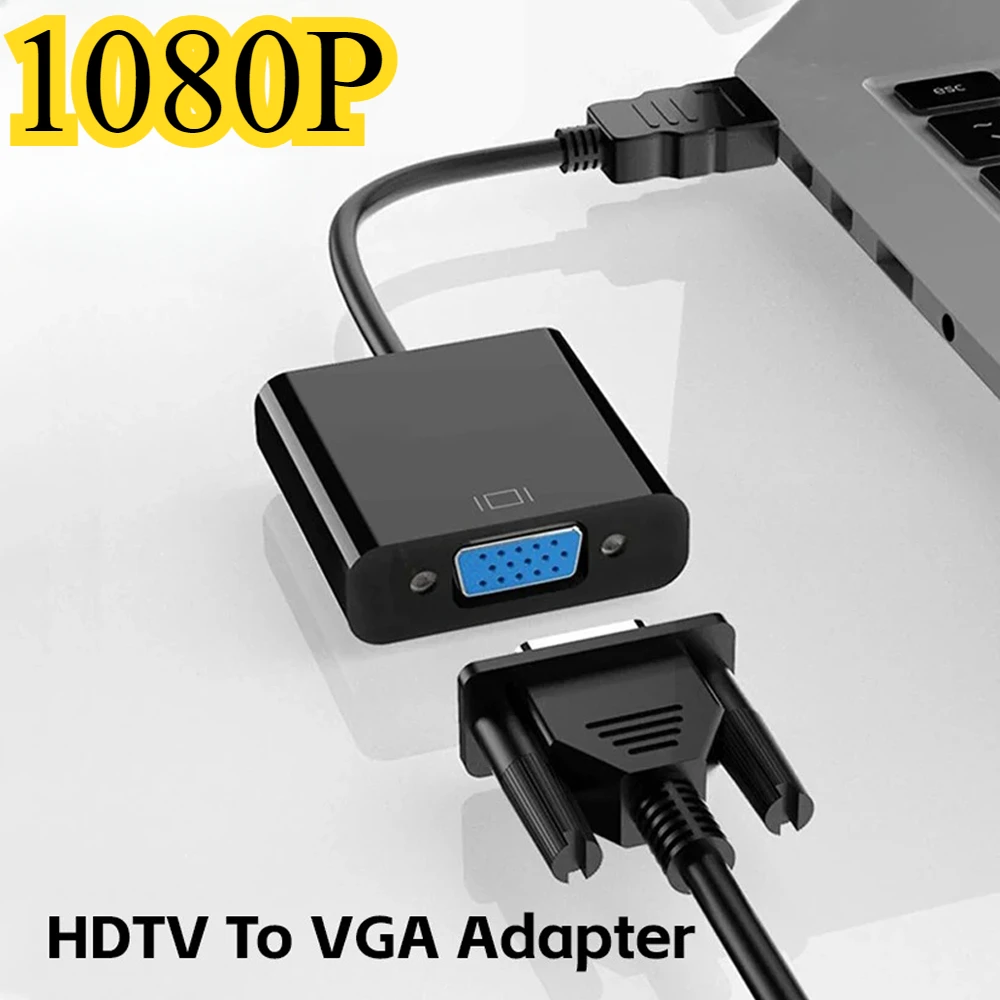 TV 1080P Digital HDTV Compatible to VGA Adapter  For Laptop Tablet Tablet Laptop Analog HDTV Male To Female VGA Cable Converter