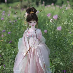 Shuga Fairy 1/4 Rapunzel Wipe Chest Skirt Big Sleeve Shirt Huagao Body Sweet Smile Expression For Fairy Hanfu Style Jointed Doll