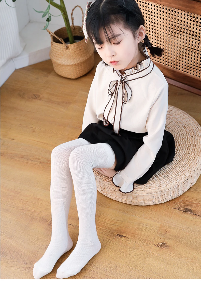 Baby Mädchen weiche Baumwolle dünne atmungsaktive lange Socken Prinzessin Kinder Mesh Student Strümpfe Sommer Herbst über den Knies trümpfen – Detail 6