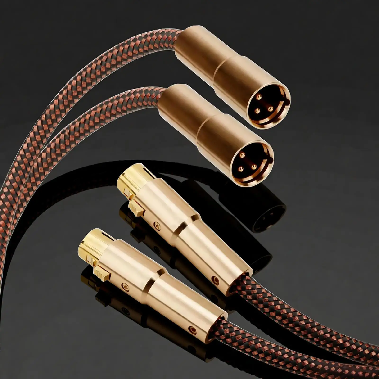 

Pair Accuphase 40th Anniversary HiFi XLR Cable OCC XLR Audio Cable Gold Plated Male to Female Plug High Purity Balanced Wire
