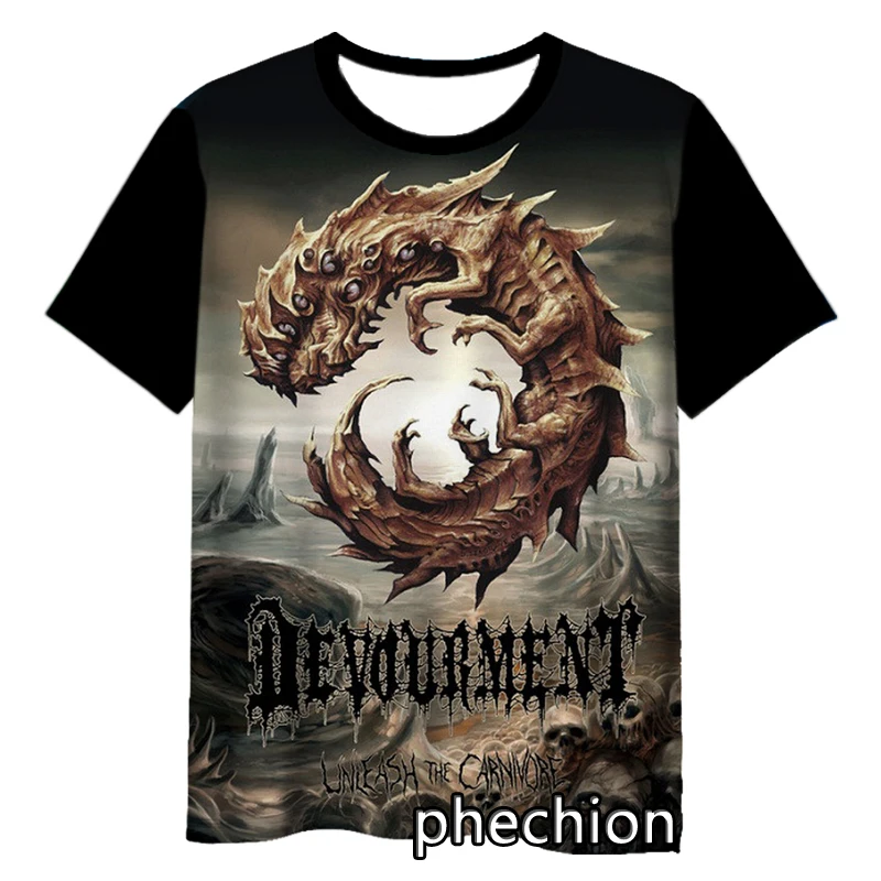 phechion New Fashion Men/Women Devourment Band 3D Print Short Sleeve T-Shirt Casual Hip Hop Summer T Shirt Tops S256