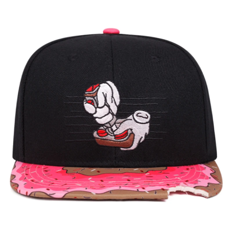 2026 New Baseball Hat Doughnut Game Controller Embroidered Flat Edge Hat Daily Leisure Decoration Sunshade Hat Unisex HipHop Hat