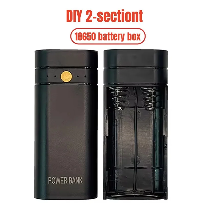 5V 2A 6000mAh 2X 18650 USB Type-C Battery Charger Case For Phone Electronic Charging DIY Not Including Batteries Power Bank Box