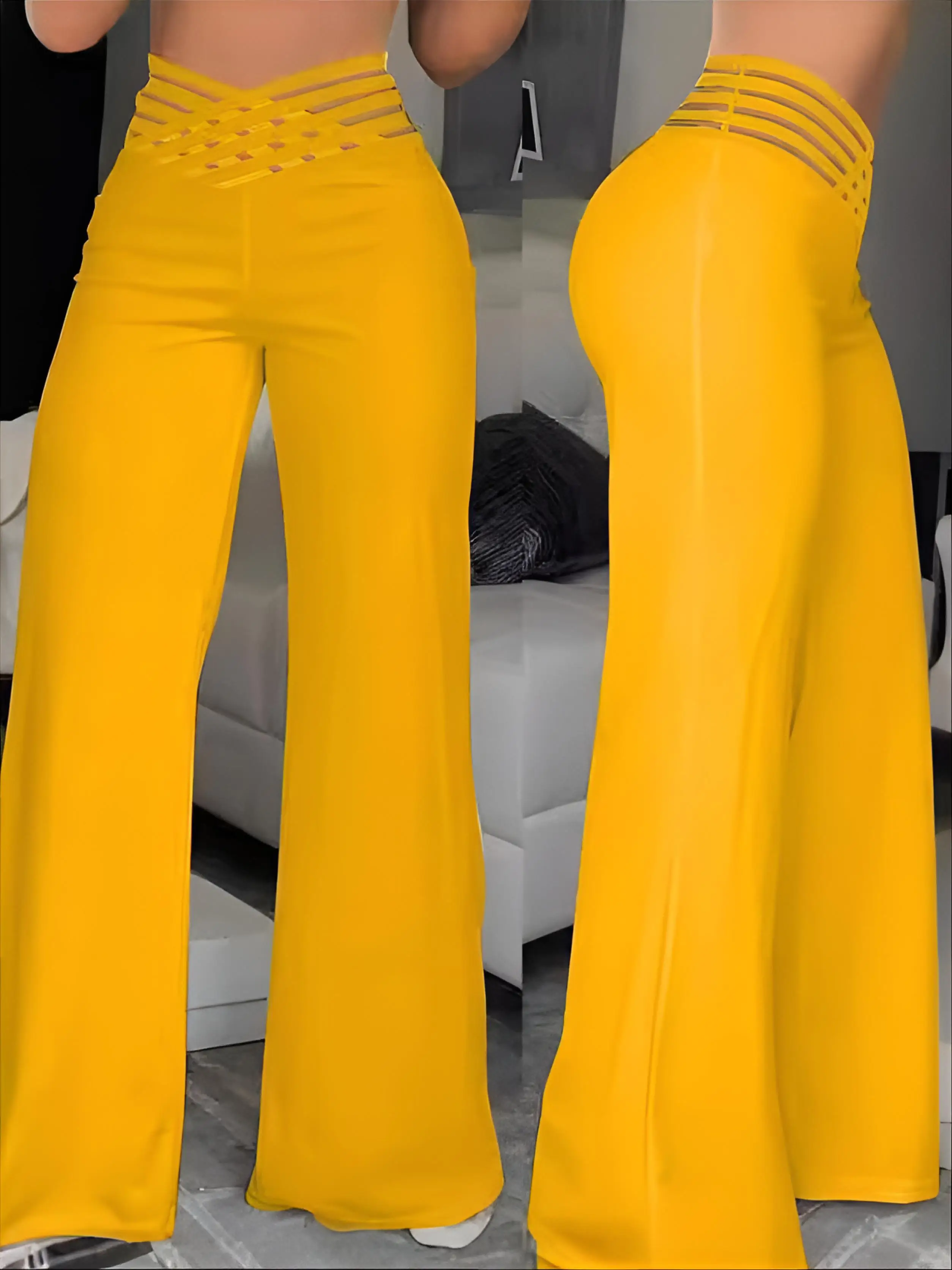 Pantaloni bootcut Emo Nero Donna Caldo Twill di nylon Sherpa Pila Luminoso Retro Colorato Pianura Basic Solido Zebra Diamante Paillettes GF