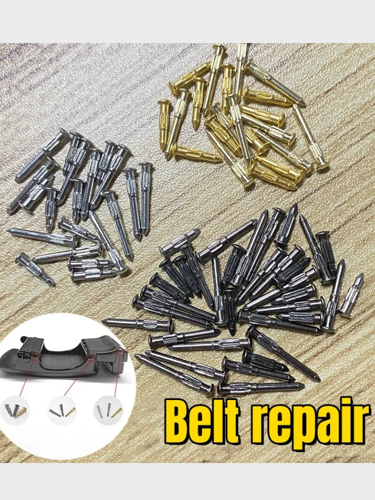 Pièces de réparation de ceinture en cuir multiples, vis de bricolage, peut réparer une boucle automatique, boucle ardillon, boucle lisse, clous de ceinture fixes