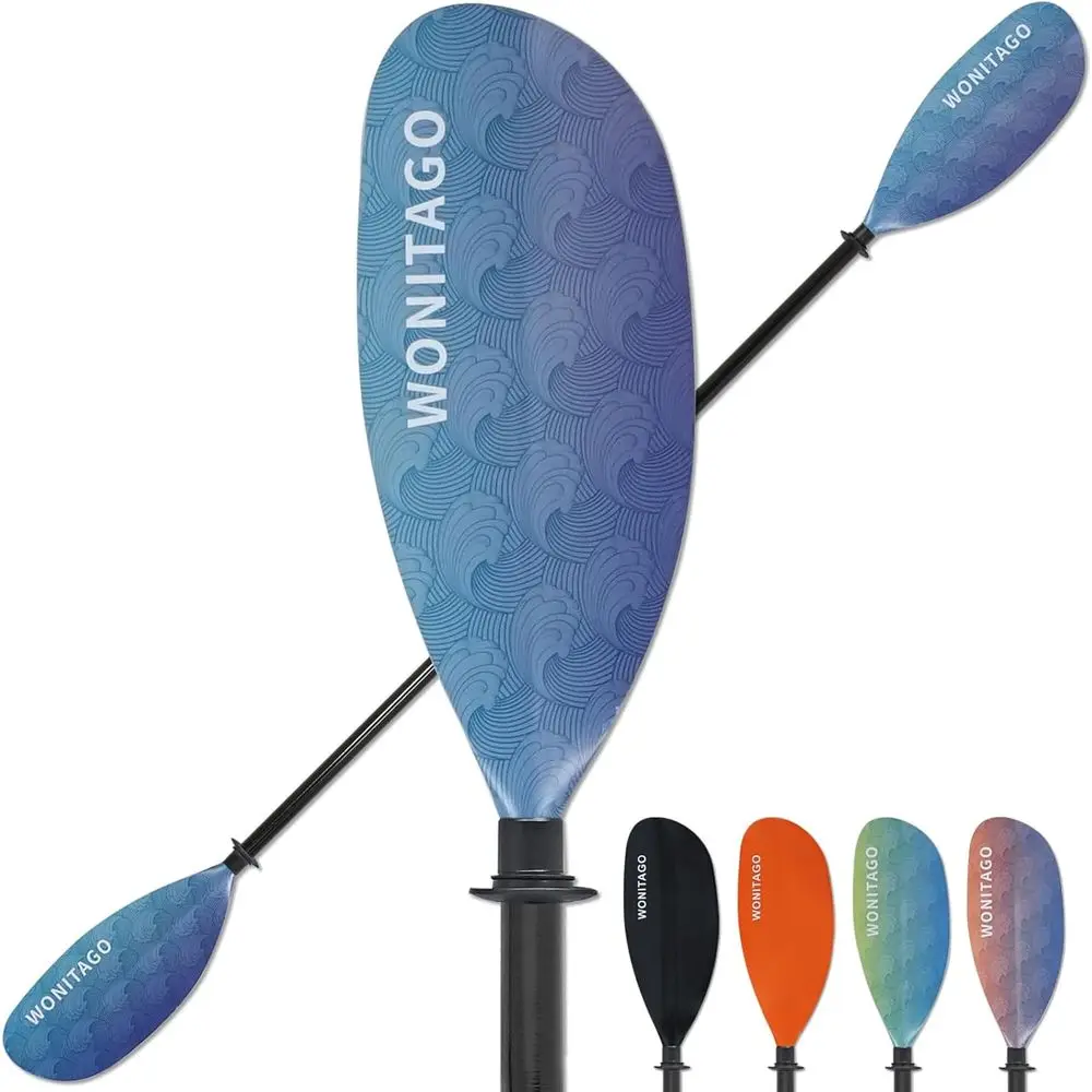 

Adjustable Fiberglass Shaft Reinforced Nylon Blade Kayak Paddles, 3-Piece, 230-250cm/90-98in or 210-230cm/82-90in