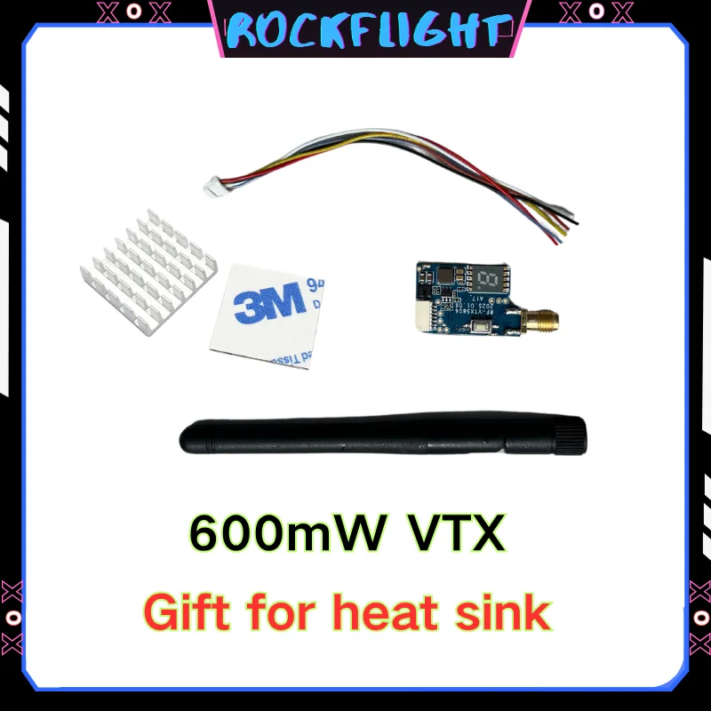 RockFlight RF5805 VTX 600 mW Videosender Micro Wireless Video Sender Modul 5,8 GHz VTX für 180-350 Klasse Quadcopter Drohne