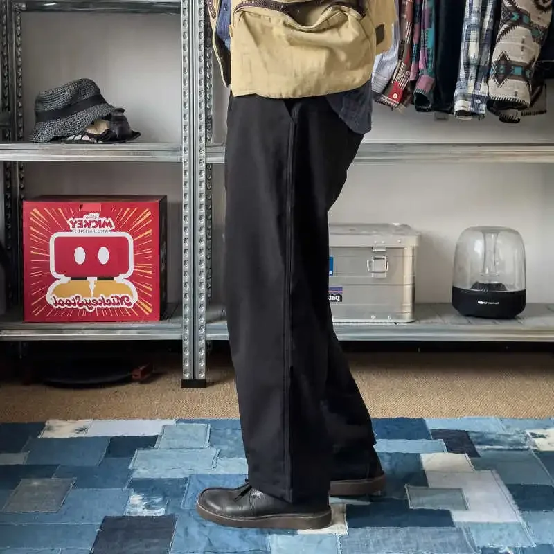 New Outdoor Quick Drying Multifunctional Wide Straight Leg Foldable Versatile Black Thick Casual Pants for Men and Women