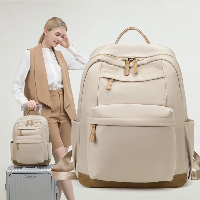 Zaino da viaggio antifurto da donna, leggero e alla moda, con scomparti multipli, per computer, scuola universitaria