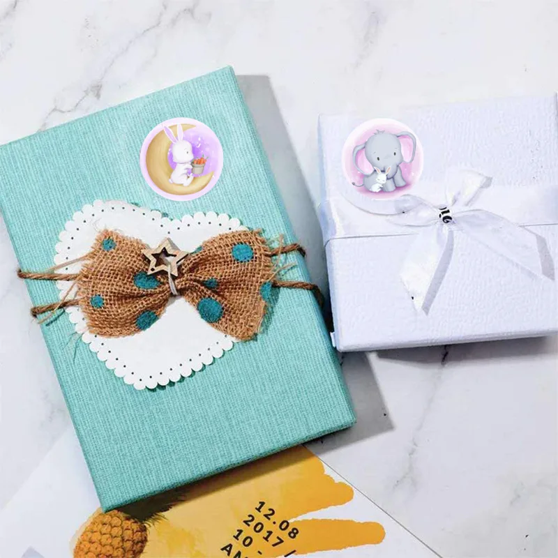 100-500pcs Cute Rabbit Reward Stickers for Kids School Teacher Encouragement Students Games Toy Animal Stationery Sticker Labels