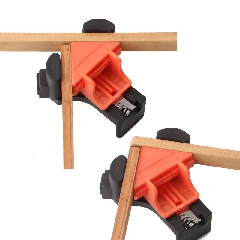 4PCS Adjustable Right-Angle Clamps - Woodworking Corner Fixing Clips for Welding, Drilling & Cabinet Installation