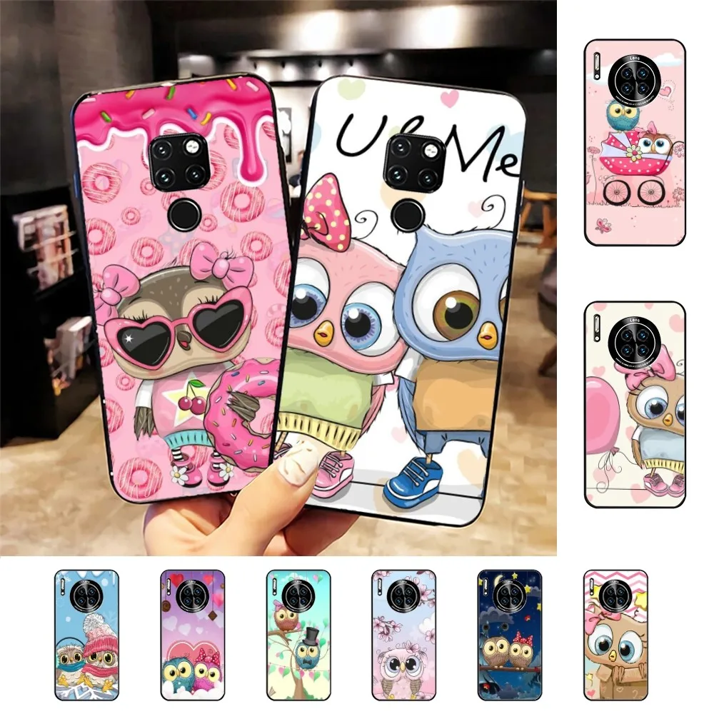 Lovely Animal Owl Mousepad For Huawei Mate 10 20 30 40 50 lite pro Nova 3 3i 5 6 SE 7 pro 7SE