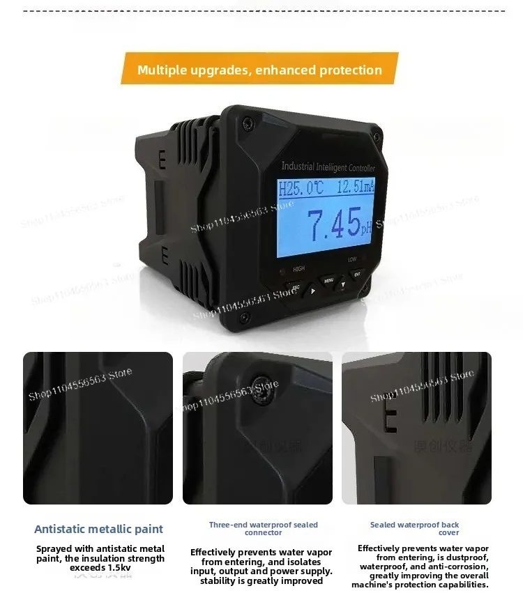 Online PH Meter Tester, Sewage ORP Detector Probe Sensor