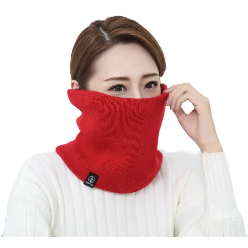 Men Women Neckwarmer Snood Also a Hat 2in1 Set Winter Warm Outdoor Scarf and Beanie Snow Ski Skating Cycling Cap