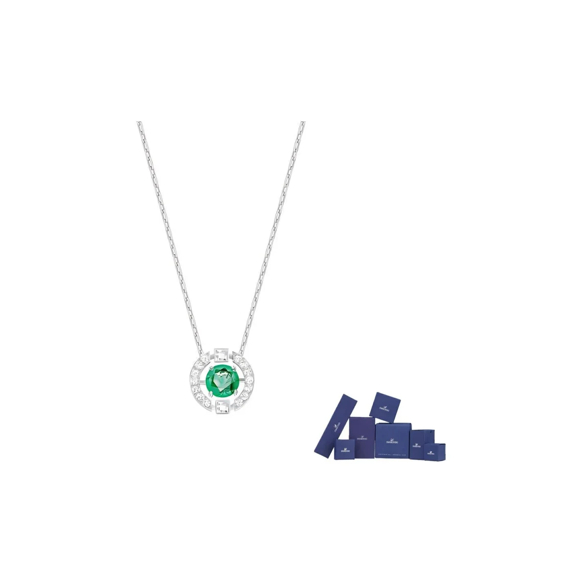 Swarovski Una Beating Heart Faux Crystal Stone Necklaces Women's Green 5496308