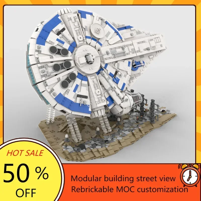 4902 pçs MOC-75212 espaço batalha sérieessel run millenniumes falcon modelo personalizado quebra-cabeça tecnologia montagem brinquedos presentes
