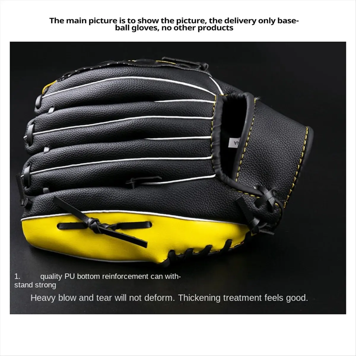morning 11.5 Inch Baseball Gloves Batting Gloves Youth Children'S Pitching Gloves PU Catching Gloves C view 3