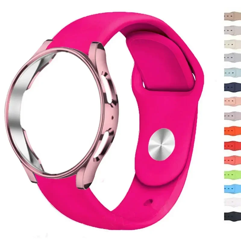 Watch Case+Strap for Samsung Galaxy Watch 6/5/4 44mm 40mm Replacement Silicone Wristband Bracelet galaxy watch 6 5 4 44mm 40mm