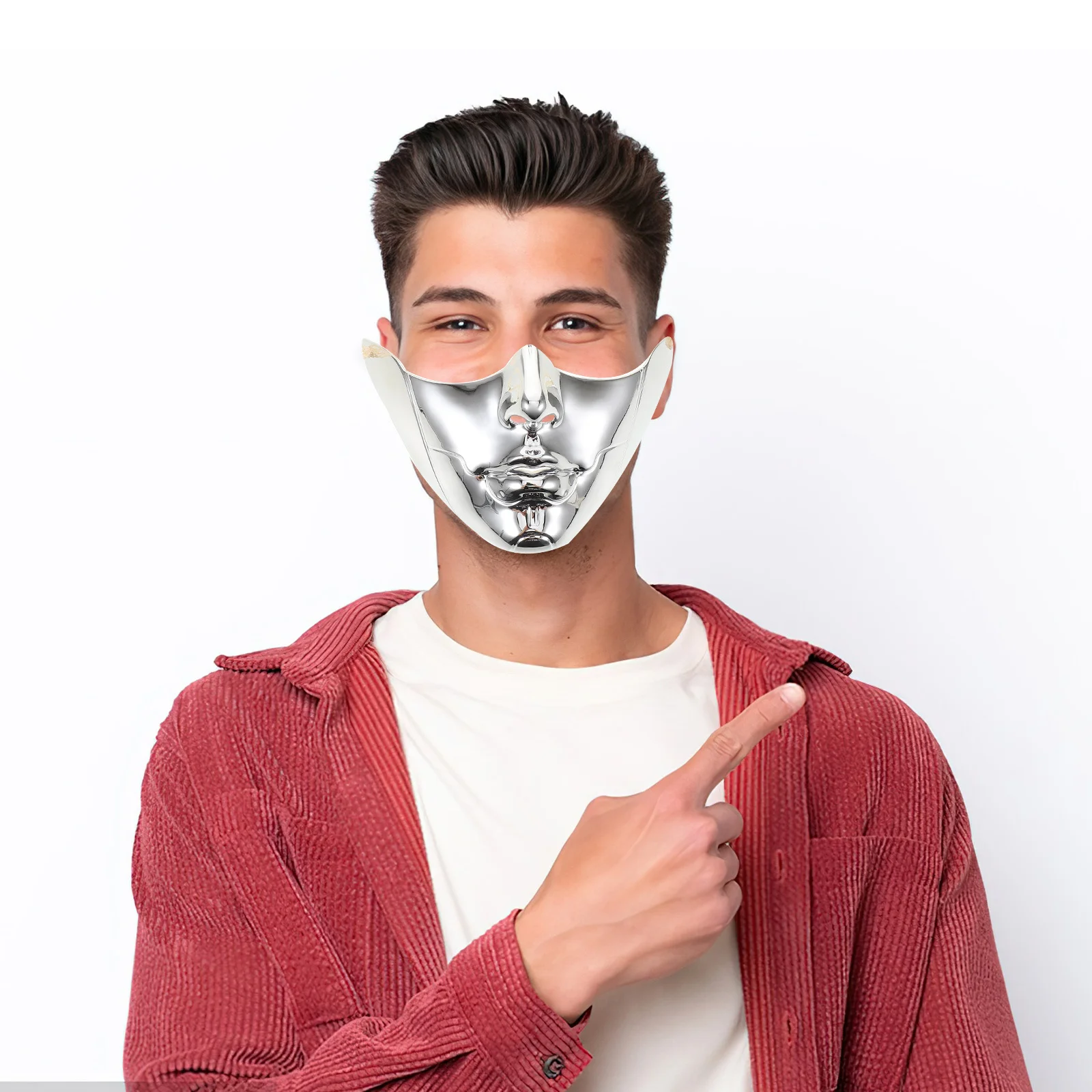 Punk Mechanisch Gezichtsmasker Unieke Scifi Stijl Cosplay Halloween Party Props Mannen Vrouwen Unisex Kostuum Accessoire Punk Masker