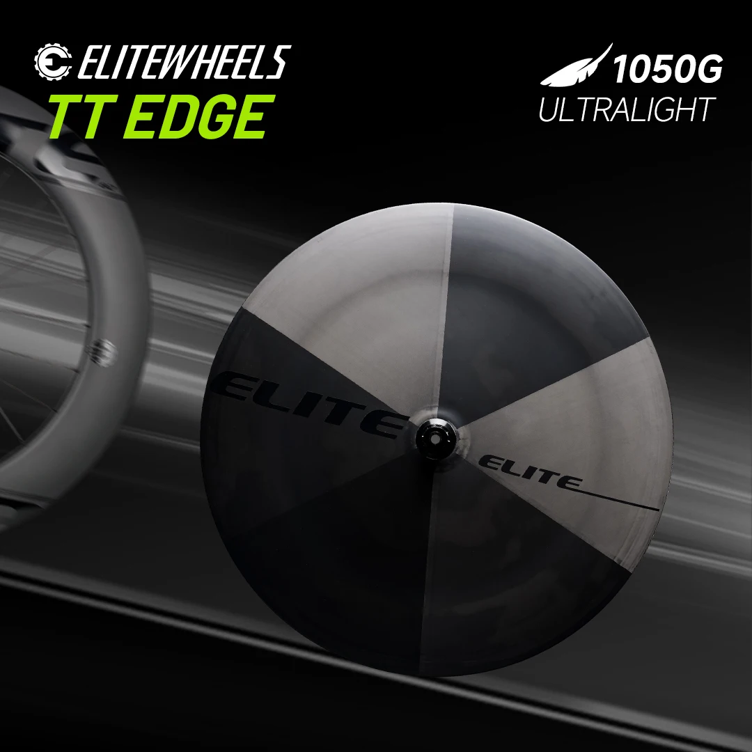ELITEWHEELS TT EDGE UD Raw Weave Extreme Lightweight 1050 g Vollscheibenräder 50T