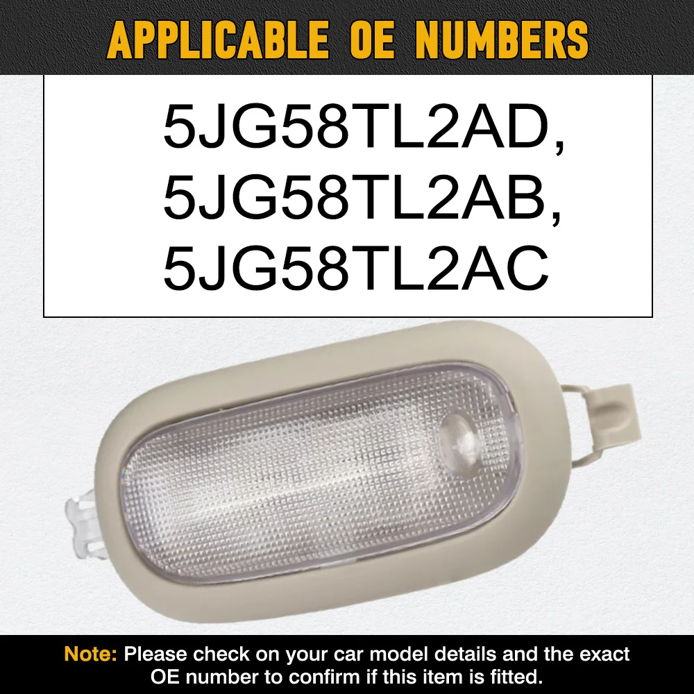 

Car Roof Light Interior Dome Lamp Assembly 5JG58TL2AD For Dodge Dakota Durango Journey Ram 1500-5500 Jeep Commander Liberty
