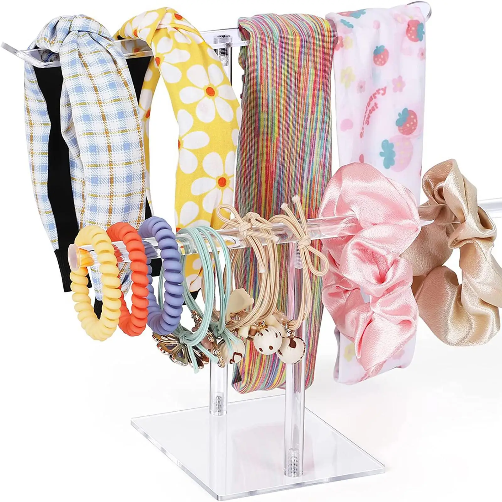 Durable Headband Holder Hairband Display Stand 2 Tier for Necklace Bracelet Jewelry