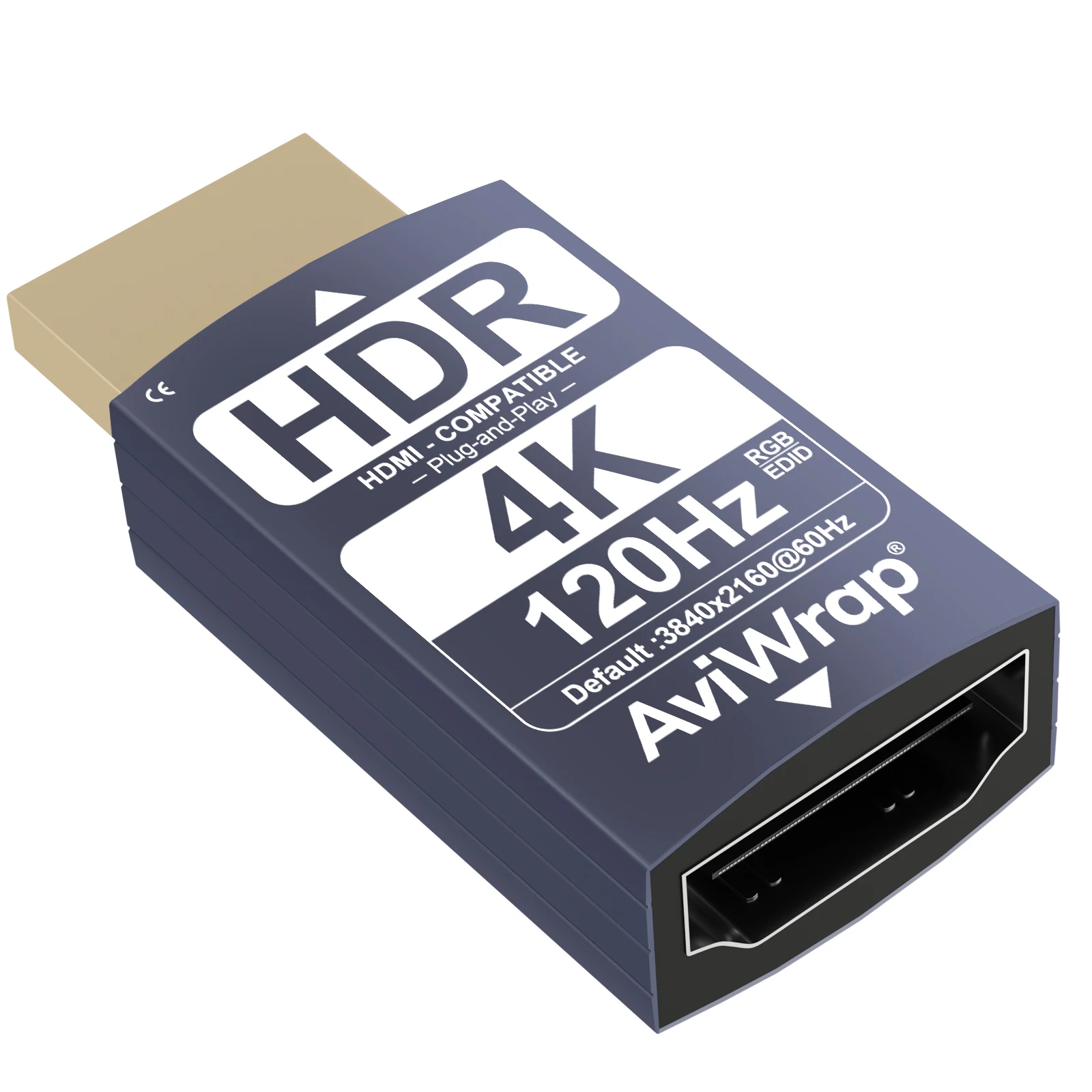 ‌HDMI 2.1 EDID Emulator Passthrough,HDR 4K@60Hz M-F,1440/1080p@120Hz High Refresh for External Display & Headless PCs