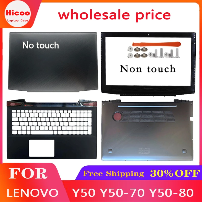 

Laptop Accessories For Lenovo Y50 Y50-70 Y50-80 Laptop Lcd Back Cover/Front Bezel/Palmrest/Bottom Case Non Touch AM14R000400