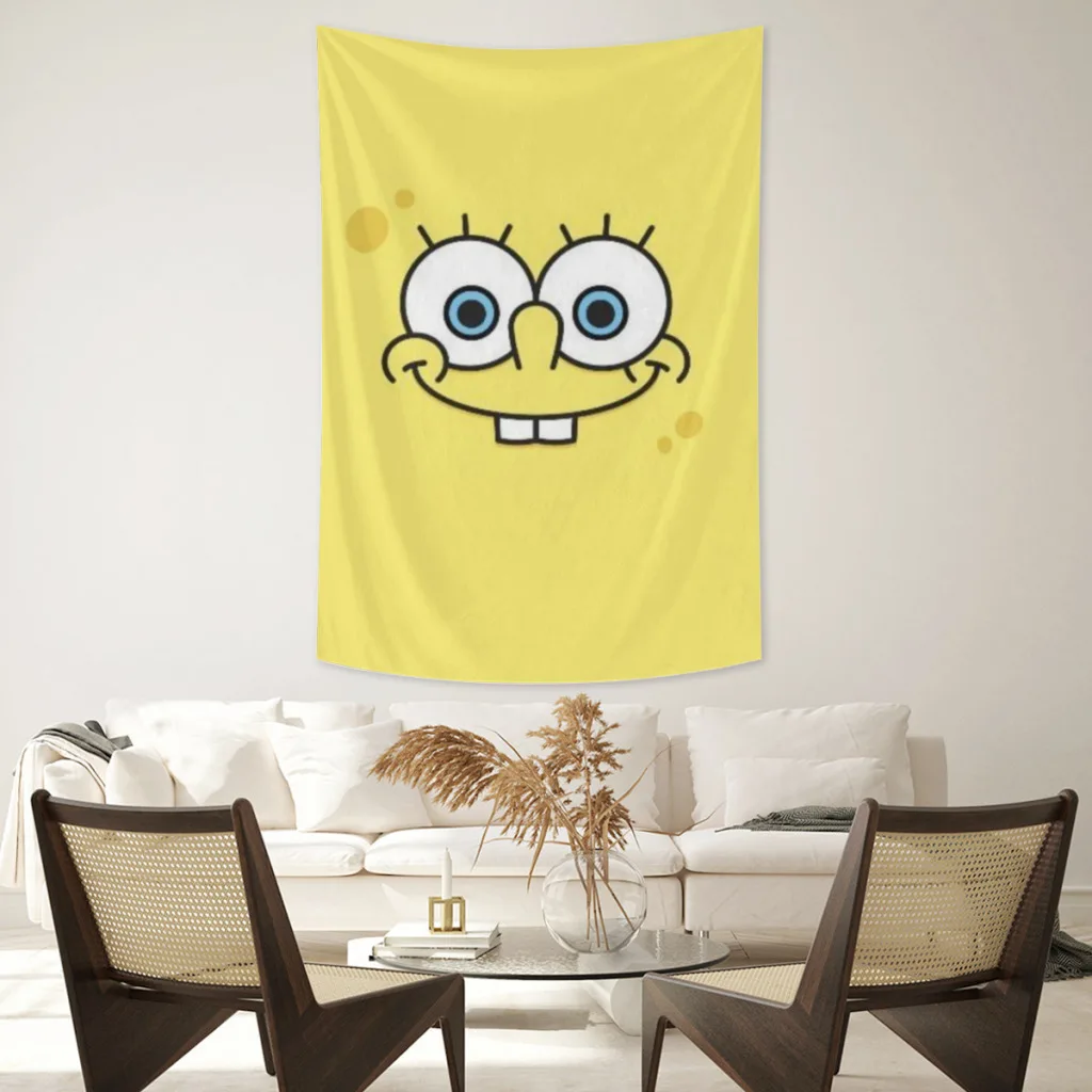 

Cute Sponge-bob Cartoon Tapestry Room Ornaments Decoration Bedroom Wall Décor