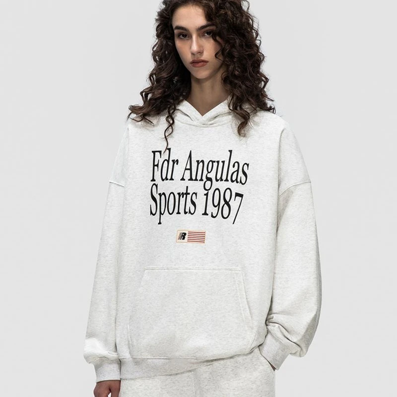 

Women's Hoodie American Letters Printing Autumn and Winter High Street Loose Couple Hooded Sweatshirt Female Casual Streetwear