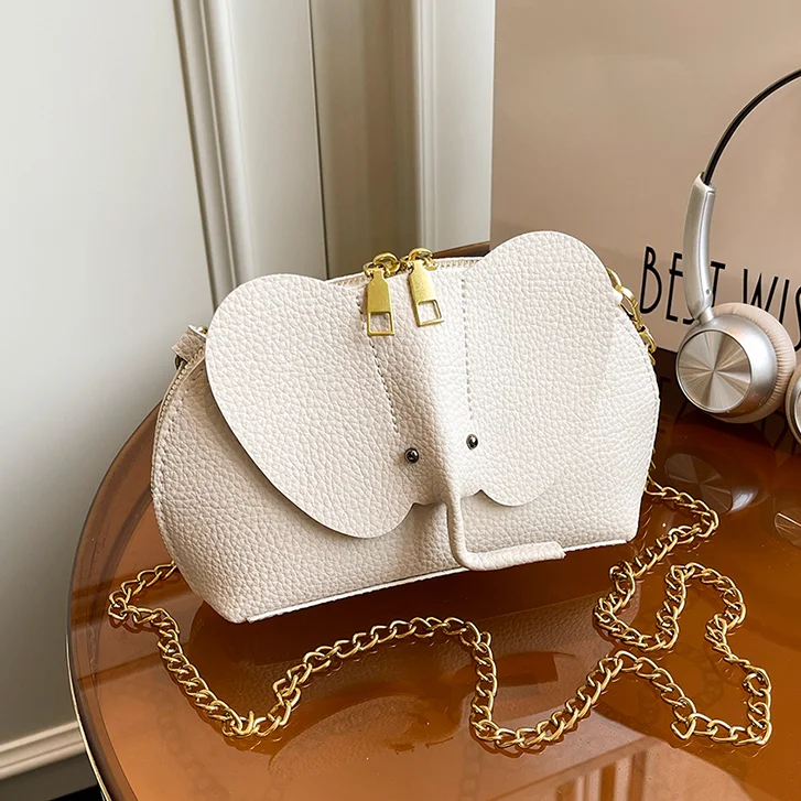 

Креативная необычная женская сумка через плечо, мини-милая сумка через плечо с цепочкой в виде слона, высококачественная сумка-ракушка, новая уродливая милая сумка для мобильного телефона