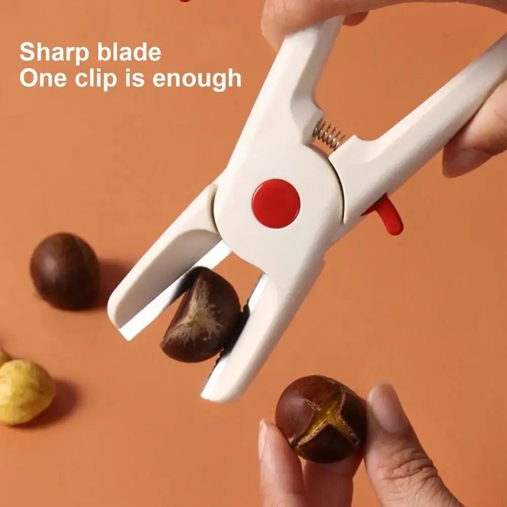 

Шелушитель для каштанов из нержавеющей стали, эргономичная ручка, нескользящая открывалка для грецких орехов, многофункциональная удобная ручка, зажим для каштанов, домашний